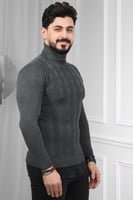 بلوفر شتوي رجالي هاينك منقوش برقبة