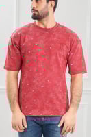 تيشرت رجالي أوفر سايز-مغسول