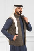 صدرية رجالي شتوي سحاب بجيب داخلية وخارجية بلا لمعة