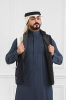 صدرية رجالي شتوي دبل فيس سادة