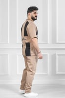 طقم رجالي صيفي كاجوال اوفر سايز بنطال طويل تيشرت ب...
