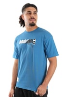 تيشرت رجالي صيفي اوفر سايز بكتابة بلونين على الصدر