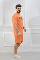 طقم رجالي اوفر سايز شورت - طقم شورت رجالي أزرق