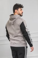 طقم رجالي شتوي دبل كاب فرو بلونين وسحاب بقبعة وكتا...