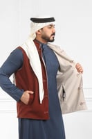 صدرية رجالي شتوي دبل فيس بأزرار خارجية