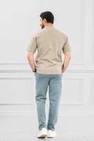 طقم رجالي أوفر سايز نص كم بنطال طويل