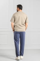 طقم رجالي أوفر سايز لونين نص كم