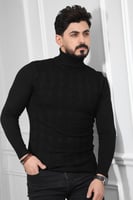 بلوفر شتوي رجالي هاينك منقوش برقبة