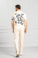 طقم رجالي أوفر سايز نص كم بنطال طويل