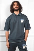 طقم رجالي صيفي كاجوال اوفر سايز بنطال مع تشيرت بأك...