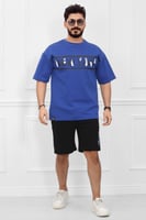 طقم رجالي اوفر سايز شورت - طقم رياضي رجالي نيويورك