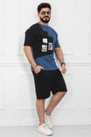 طقم رجالي اوفر سايز شورت - طقم رياضي اوفر سايز