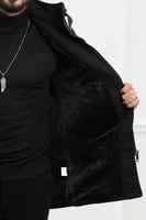 معطف رجالي شتوي طويل مزود بقبعة وجيوب