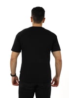 تيشرت رجالي صيفي اوفر سايز بطبعة صغيرة على الصدر