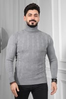 بلوفر شتوي رجالي هاينك منقوش برقبة