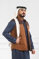 صدرية رجالي شتوي سحاب بجيب داخلية وخارجية بلا لمعة