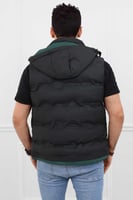 صدرية رجالي شتوي عصري سحاب وأزرار للإغلاق وقبعة ضد...