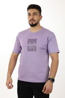 تيشرت رجالي صيفي اوفر سايز بطبعة M في المنتصف