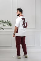 طقم رجالي صيفي كاجوال اوفر سايز ببتيشرت بياقة قميص...