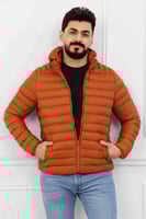 جاكيت رجالي شتوي منفوخ مع капюшон