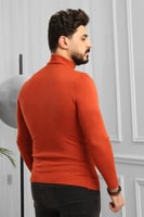 بلوفر شتوي رجالي هاينك منقوش برقبة نصف الياقة - بل...