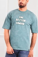 تيشرت رجالي أوفر سايز-مغسول