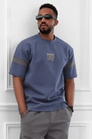 طقم رجالي صيفي كاجوال اوفر سايز بنطال طويل عصري بأ...