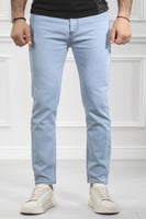 بنطال جينز رجالي - بنطال جينز أزرق فاتح للرجال