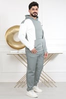 طقم رجالي شتوي اوفر سايز مكون من هودي وبنطال