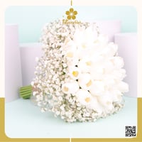 مسكة عروس ورد صناعي وطبيعي M1239