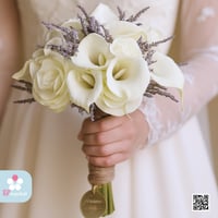 مسكة عروس ورد صناعي M1268