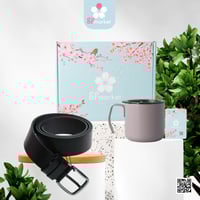 بوكس مج حراري مع حزام جلد طبيعي MG010