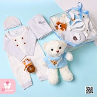 هدية استقبال مولودة دبدوب مع ملابس و مكرمية