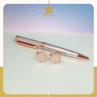 طقم قلم وكبك برونزي مع العلبة ماركة SF