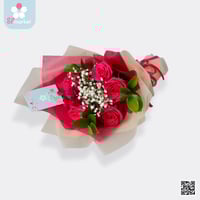 باقة ورد طبيعي فوشي NF054