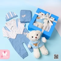 هدية استقبال مولودة دبدوب مع ملابس و مكرمية