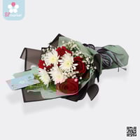 باقة ورد طبيعي احمر NF044