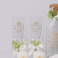 طقم كاسات الخطوبة مع التصميم والطباعة على حسب الطل...