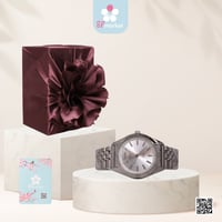 ساعة رجالية فضي دهبي ميناء أزرق ماركة GC