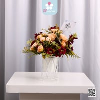 باقة ورد صناعي وردي AF063