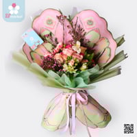 بوكية فراشة ورد طبيعي NF079