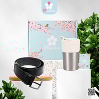 بوكس مج حراري مع حزام جلد طبيعي MG022