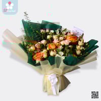 بوكية ورد طبيعي بورد برتقالي جذاب NF082