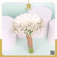 مسكة عروس ورد صناعي وطبيعي M1239