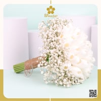 مسكة عروس ورد صناعي وطبيعي M1239