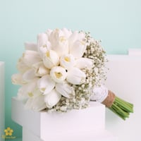 مسكة عروس ورد صناعي وجبسو طبيعي M1188