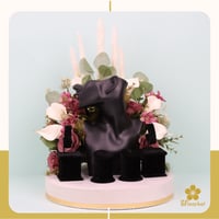 ستاند حامل شبكة مخمل مع الورد اللون حسب الطب H009