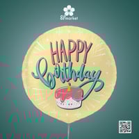 بلون هليوم حجم كبير مع happy birthday