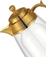 ترمس شاي وقهوة شفاف 1 لتر – لون ذهبي