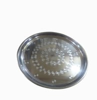 طبق تقديم دائري من الستانلس ستيل مقاس 35